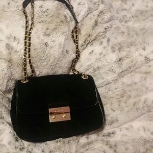 Michael Kors black velvet  purse.